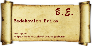 Bedekovich Erika névjegykártya